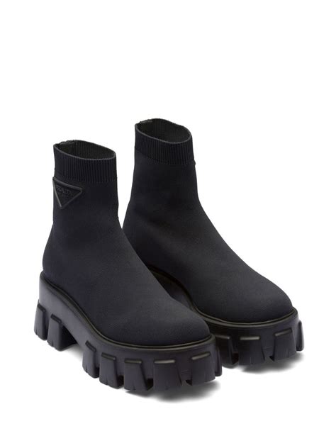 sock boots prada|prada platform boots.